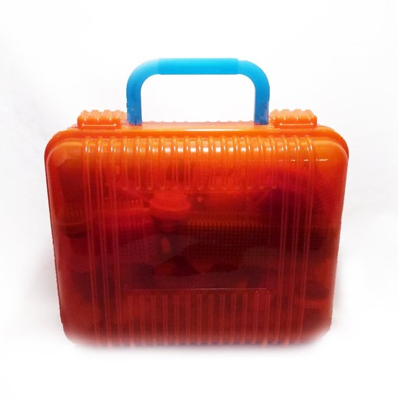 Bristle Blocks-Interlocking Stem Building Blocks-Over 70 Pieces-Case-Family/Pet - Picture 7 of 7